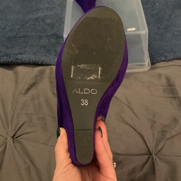 Aldo purple suede platform wedges - Picture 6 of 11